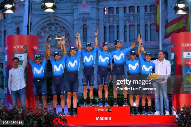 Podium / Andrey Amador of Costa Rica / Winner Anacona of Colombia / Daniele Bennati of Italy / Richard Carapaz of Ecuador / Imanol Erviti of Spain /...