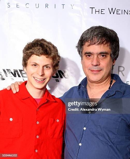 Actor Michael Cera and Director Miguel Arteta attend the TWC And Dimension Film Party during the 2009 Toronto Film Festival on September 14, 2009 in...