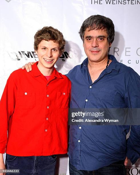 Actor Michael Cera and Director Miguel Arteta attend the TWC And Dimension Film Party during the 2009 Toronto Film Festival on September 14, 2009 in...