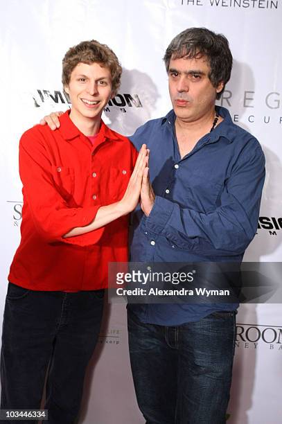 Actor Michael Cera and Director Miguel Arteta attend the TWC And Dimension Film Party during the 2009 Toronto Film Festival on September 14, 2009 in...