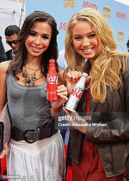 Actors Josie Loren and Ayla Kell arrive at Variety's 3rd annual "Power of Youth" event held at Paramount Studios on December 5, 2009 in Los Angeles,...