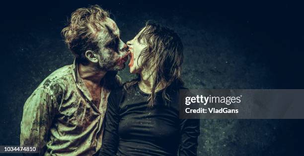 clown couple relationship - killer clown stock pictures, royalty-free photos & images