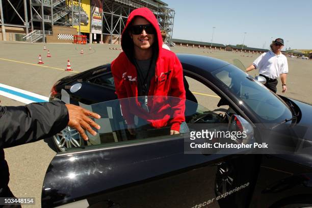 Actor Aaron Paul attends "Learn to Ride" with the Audi Sportscar Experience 2010, presented by Oakley at Infineon Raceway on May 20, 2010 in Sonoma,...