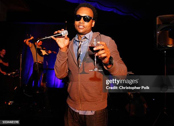 Musician James Kinney performs onstage during "Learn to Ride" with the Audi Sportscar Experience 2010, presented by Oakley at Infineon Raceway on May...