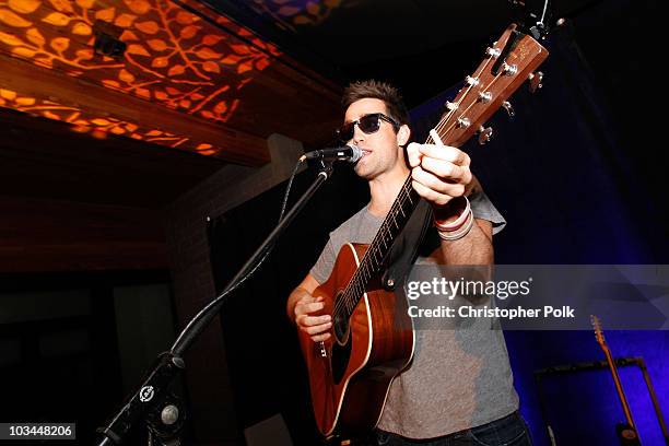 Musician Kelley James performs onstage during "Learn to Ride" with the Audi Sportscar Experience 2010, presented by Oakley at Infineon Raceway on May...