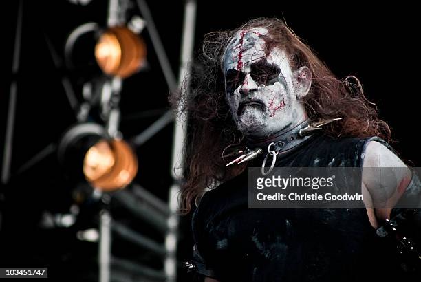 Pest of Gorgoroth performs on stage at Bloodstock Open Air Metal Festival at Catton Hall on August 15, 2010 in Derby, England.