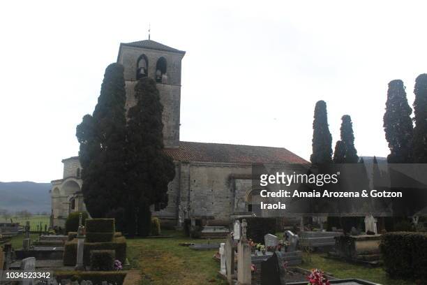 basilica of saint-just de valcabrère - evergreen cemetery stock pictures, royalty-free photos & images
