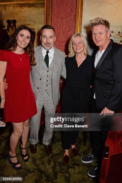 Tana Ramsay, David Furnish, Lady Ruth Kennedy and Gordon Ramsay attend as Edward Enninful, David Beckham and British Vogue celebrate the 10th...