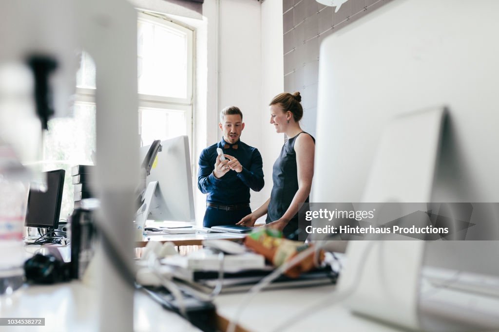 Startup Business Manager Talking To Employee