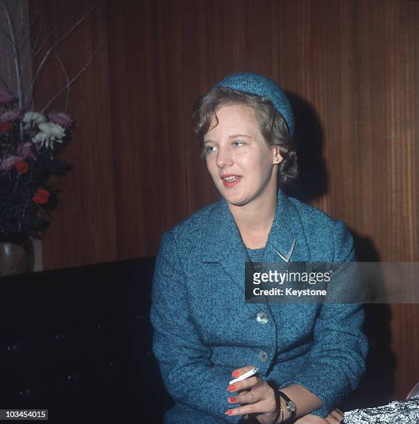 Princess Margrethe of Denmark during a visit to Japan in 1963.