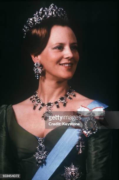 Queen Margrethe of Denmark poses on her 40th birthday on June 16, 1980.