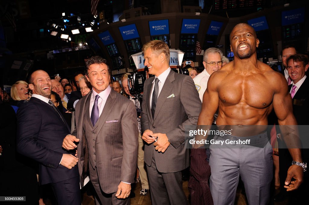 "The Expendables" Cast Rings The New York Stock Exchange Opening Bell