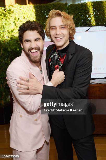 Darren Criss and Cody Fern attend FX Networks celebration of their Emmy nominees in partnership with Vanity Fair at Craft on September 16, 2018 in...