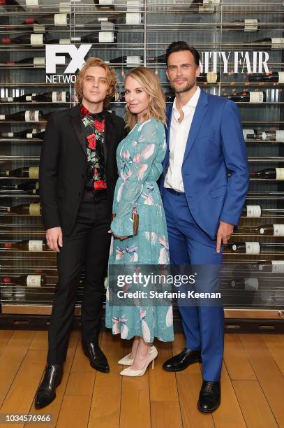 Cody Fern, Leslie Grossman and Cheyenne Jackson attend FX Networks celebration of their Emmy nominees in partnership with Vanity Fair at Craft on...