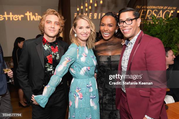 Cody Fern, Leslie Grossman, Janet Mock and Steven Canals attend FX Networks celebration of their Emmy nominees in partnership with Vanity Fair at...