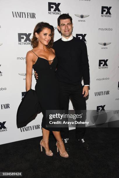 Tess Sanchez and Max Greenfield attend FX Networks celebration of their Emmy nominees at CRAFT LA on September 16, 2018 in Los Angeles, California.