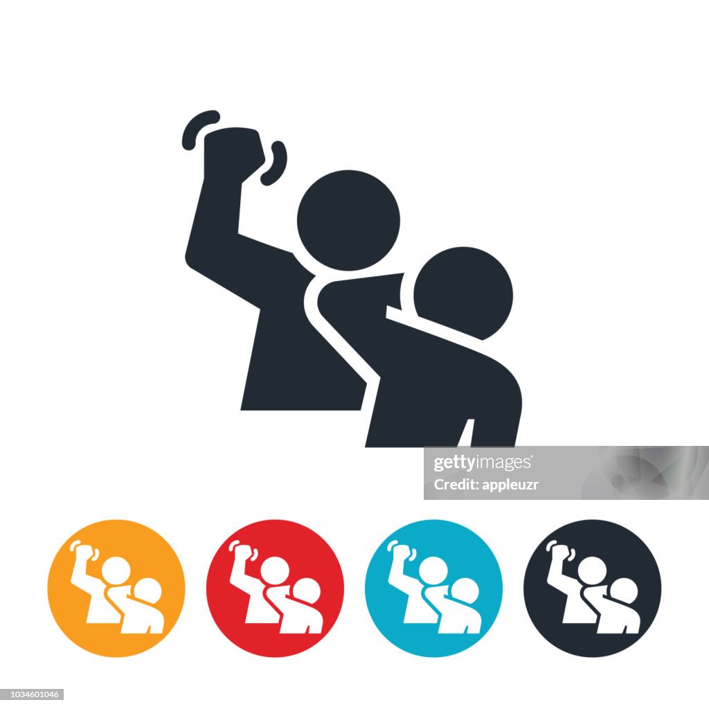 Häusliche Gewalt-Symbol