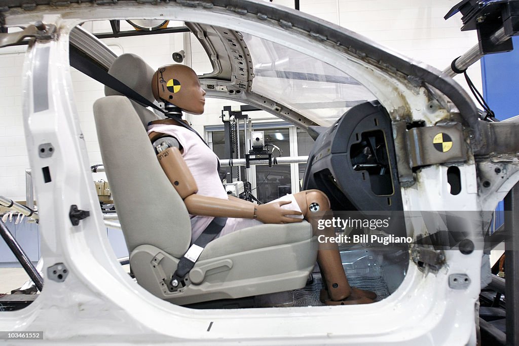 Auto Parts Maker Takata Demonstrates New Crash Test Facility