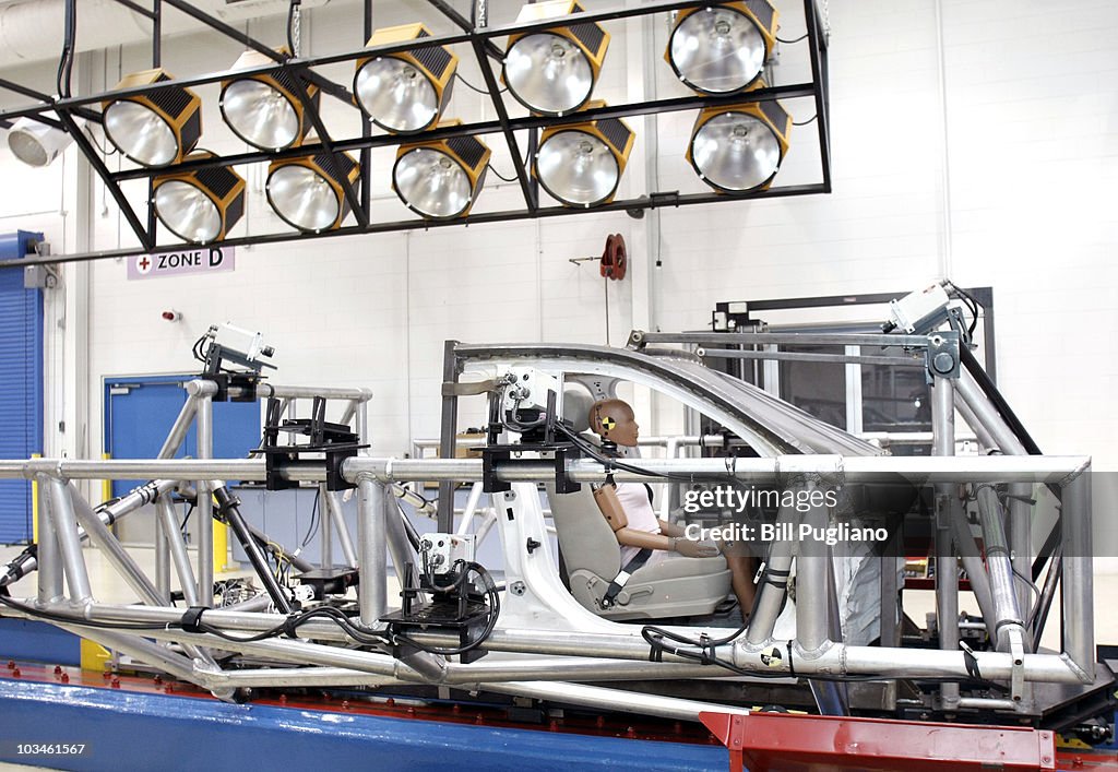 Auto Parts Maker Takata Demonstrates New Crash Test Facility