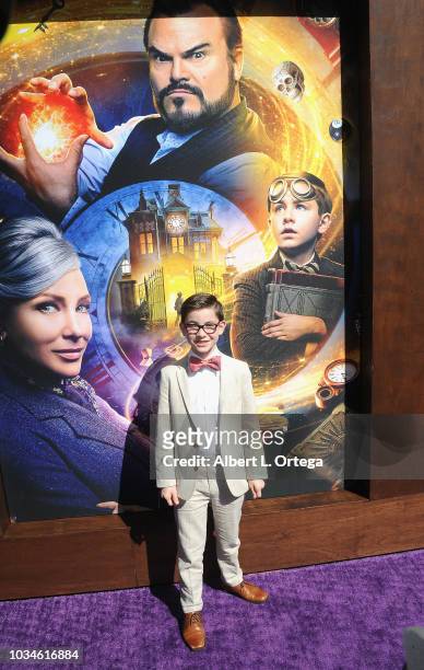 Actor Owen Vaccaro arrives for the Premiere Of Universal Pictures' "The House With A Clock In Its Walls" held at TCL Chinese Theatre IMAX on...