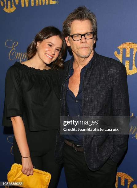 Kevin Bacon and daughter Sosie Bacon attend the Showtime Emmy eve nominees celebration on September 16, 2018 in Los Angeles, California.