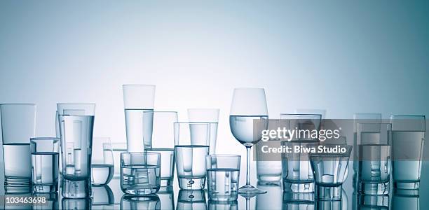 water in glasses - water glasses ストックフォトと画像