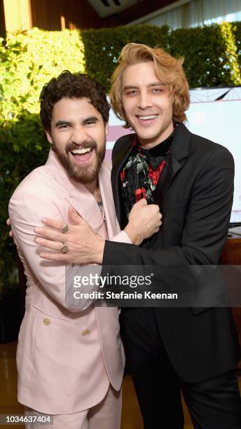 Darren Criss and Cody Fern attend FX Networks celebration of their Emmy nominees in partnership with Vanity Fair at Craft on September 16, 2018 in...