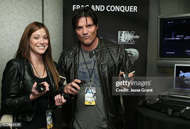 Actress Danneel Harris and actor Paul Johansson at the Access Hollywood "Stuff You Must..." Lounge Presented by On 3 Productions at Sofitel Hotel on...