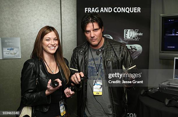 Actress Danneel Harris and actor Paul Johansson at the Access Hollywood "Stuff You Must..." Lounge Presented by On 3 Productions at Sofitel Hotel on...