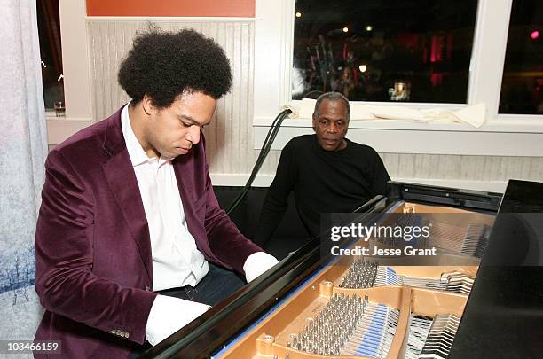 Danny Glover and pianist Eric Lewis attend Polliwood Dinner hosted by the Bon Appetit Supper Club on January 20, 2008 in Park City, Utah.