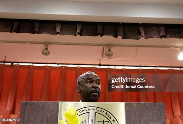 Dr. Floyd H. Flake, President of Wiberforce University speaks during the induction ceremony at the 3rd Pi Eta Kappa Honor Society Induction Ceremony...