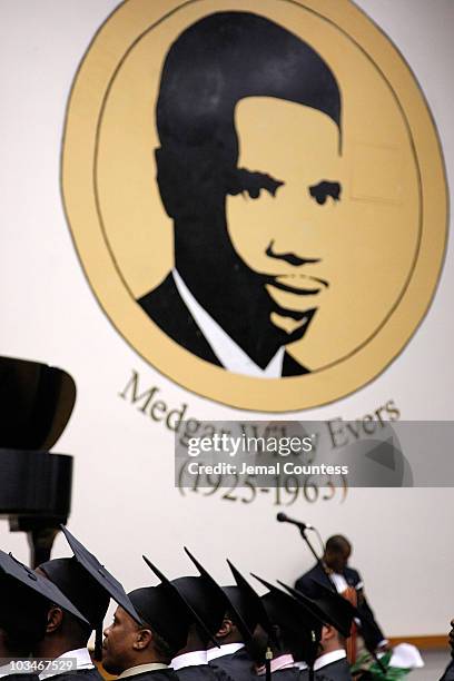 New inductee's during the induction ceremony at the 3rd Pi Eta Kappa Honor Society Induction Ceremony at Medgar Evers College on April 25, 2008 in...