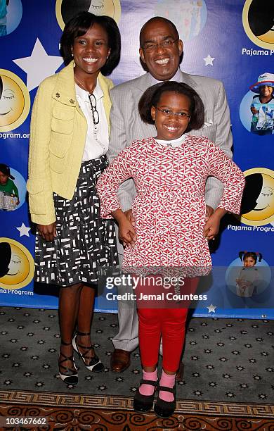 Media personalities Deborah Roberts and Al Roker with daughter Leila Roker at the 6th Annual Pajama Program Awards Luncheon at the Pierre Hotel on...