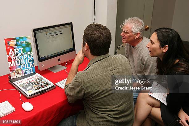 Ovation TV Director of Digital Media Aaron Wahle, Armory Center for the Arts Executive Director Scott Ward and Bettina Korek at the Scholastic Art...