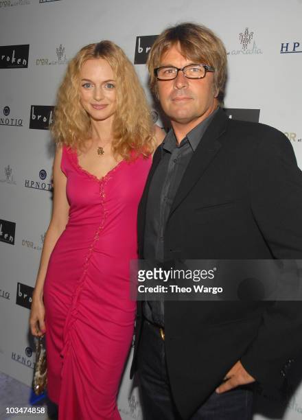 Heather Graham and Director Allan White attend the "Broken" New York City Premiere after-party at D'or at Amalia in New York City on October 2, 2007