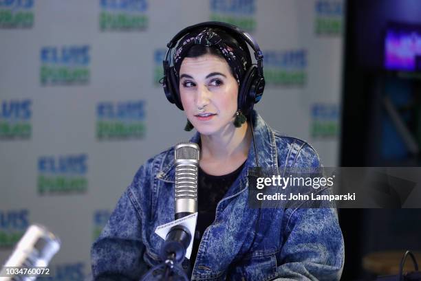 Samantha Rosalie speaks as cohost Medha Gandhi joins "The Elvis Duran Z100 Morning Show" at Z100 Studio on September 17, 2018 in New York City.