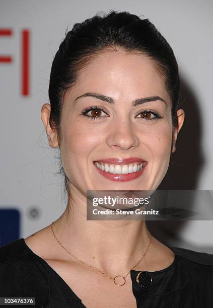 Actress Michelle Borth arrives at the 2008 AFI Luncheon held at the Four Seasons Hotel on January 11, 2008 in Los Angeles, California.