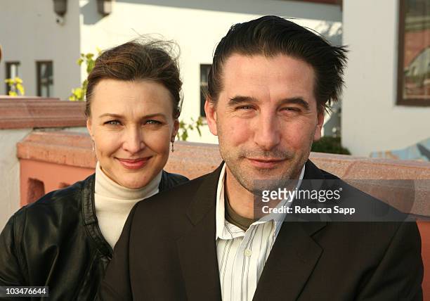 Actors Brenda Strong and William Baldwin attends the 2008 Santa Barbara Film Festival - "A Plumm Summer" held at Center Stage on January 26, 2008 in...