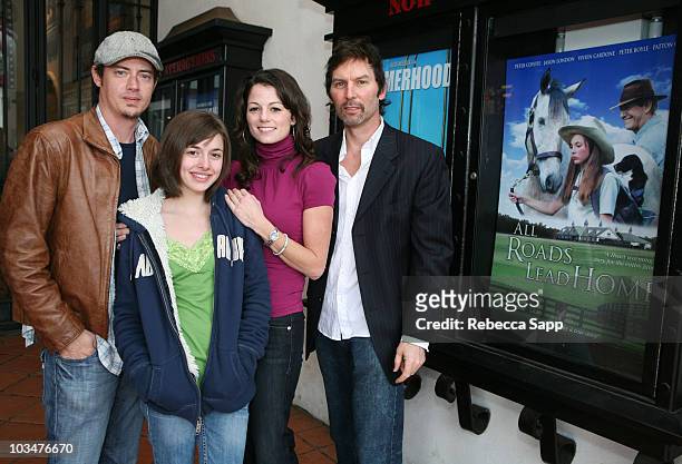 Actors Jason London, Vivien Cardone, Shannon Knopke and Director Dennis Fallon attend the 2008 Santa Barbara Film Festival - "All Roads lead Home"...
