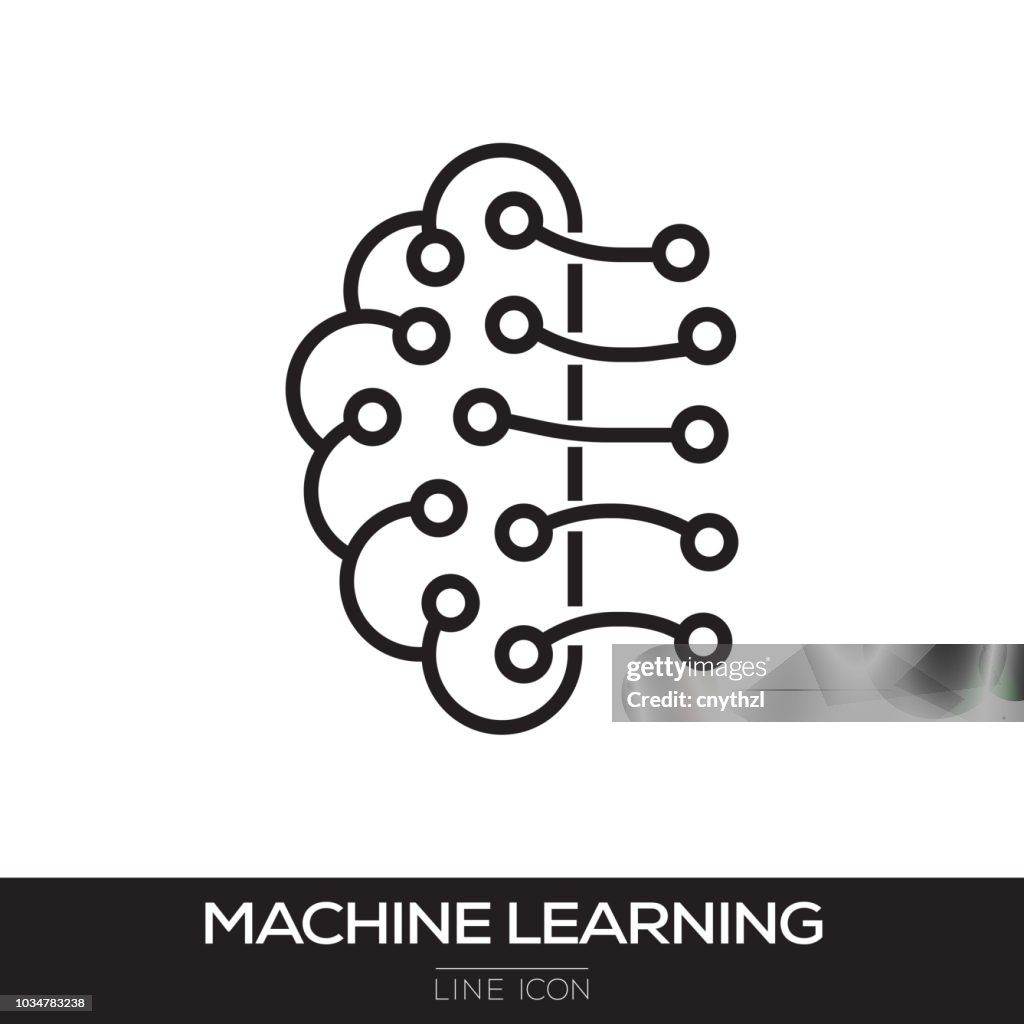 MACHINE LEARNING LINE ICON