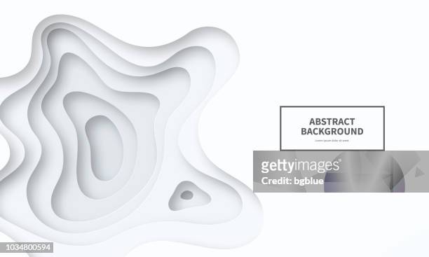 paper cut background. grey abstract wave shapes - trendy 3d design - multi layered effect stock illustrations