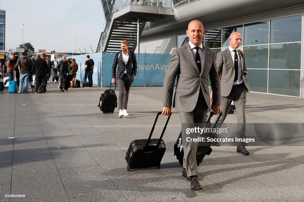 Arrival PSV in Barcelona
