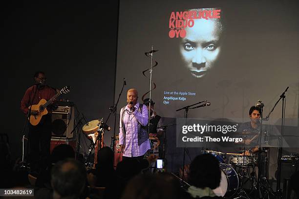 Angelique Kidjo performs at the Apple Store Soho on March 30, 2010 in New York City.