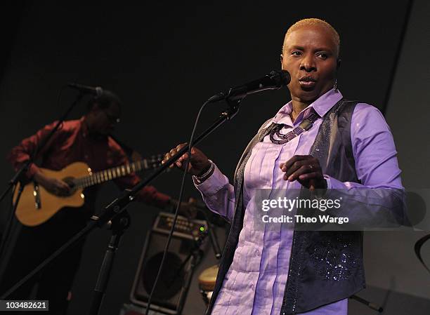 Angelique Kidjo performs at the Apple Store Soho on March 30, 2010 in New York City.