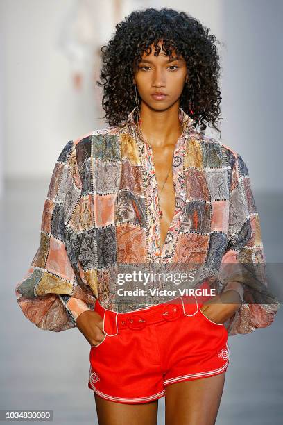 Model walks the runway at the Zimmermann Spring/Summer 2019 fashion show during New York Fashion Week on September 10, 2018 in New York City.