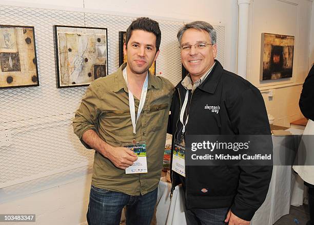 James Lester and Craig Saavedra attends the Filmmaker Gathering at the Lyndsay McCandless gallery during the 5th annual Jackson Hole Film Festival on...