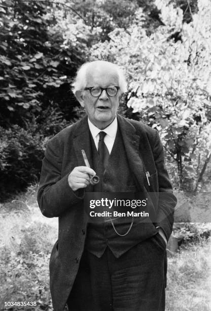 Jean Piaget Swiss psychologist known for his work in child development at his Geneva home, July 5th, 1969.