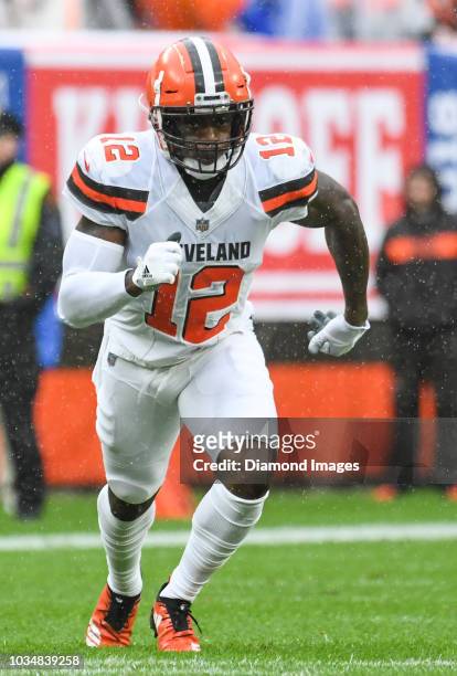 Wide receiver Josh Gordon of the Cleveland Browns runs a route in the second quarter of a game against the Pittsburgh Steelers on September 9, 2018...
