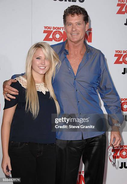 David Hasselhoff arrives at Sony Pictures Premiere of "You Don't Mess With the Zohan" on May 28, 2008 at the Grauman's Chinese Theatre in Hollywood,...