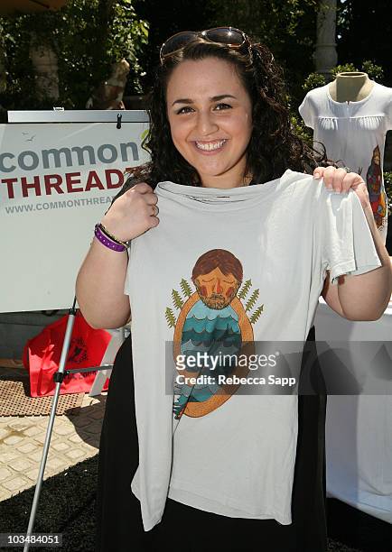 Actress Nikki Blonsky attends the Kari Feinstein MTV Movie Awards Style Lounge Day 2 at a private residence on May 30, 2008 in Los Angeles,...